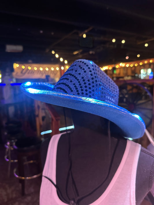 Blue cowboy hat